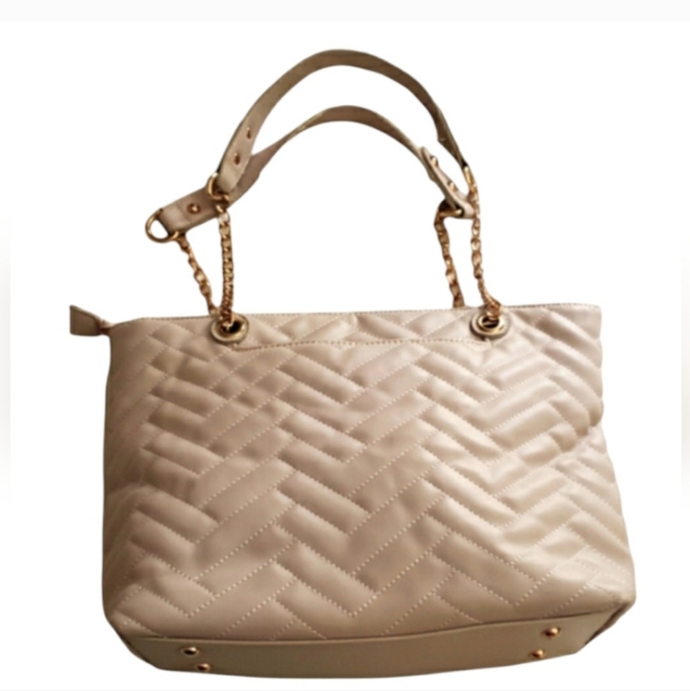 Charming Charlie Vegan Leather Quilted Shoulder Bag